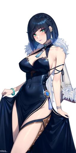 Party Dress Yelan [Genshin] (2400x4800)