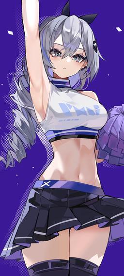 Cheerleader Silver Wolf [Honkai: Star Rail] (1440x3200)