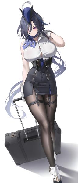 Cabin Attendant Clorinde [Genshin] (2400x5600)