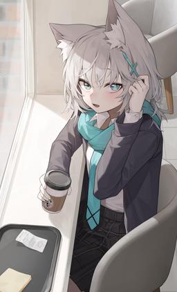 Coffee Break Shiroko [Blue Archive] (2486X4096)