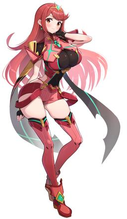 Long Hair Pyra [Xenoblade] (1484X2556)