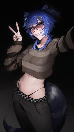 'Curvy Midriff'  SNUFFY 💙 [Indie VTuber] (2160x3840)      8K Version in Comments