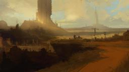 A quick painting i did imagining a silent industrial landscape.