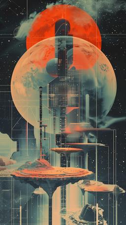 Retro-Futuristic Space City