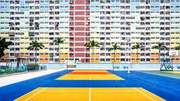 Living in a Rainbow, Choi Hung Estate (Photo by Dennis Fischer) [3840x2160]