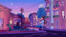 Pastel vaporwave-like neighborhood, [1920x1080]