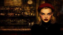 Vintage Femme Fatale In A Bar [1920x1080]