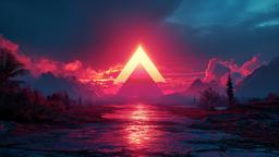 Sunset Pyramid [ 3840×2160 ]