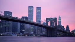 Brooklyn Bridge in Purples by Barry Winiker [3840x2160]